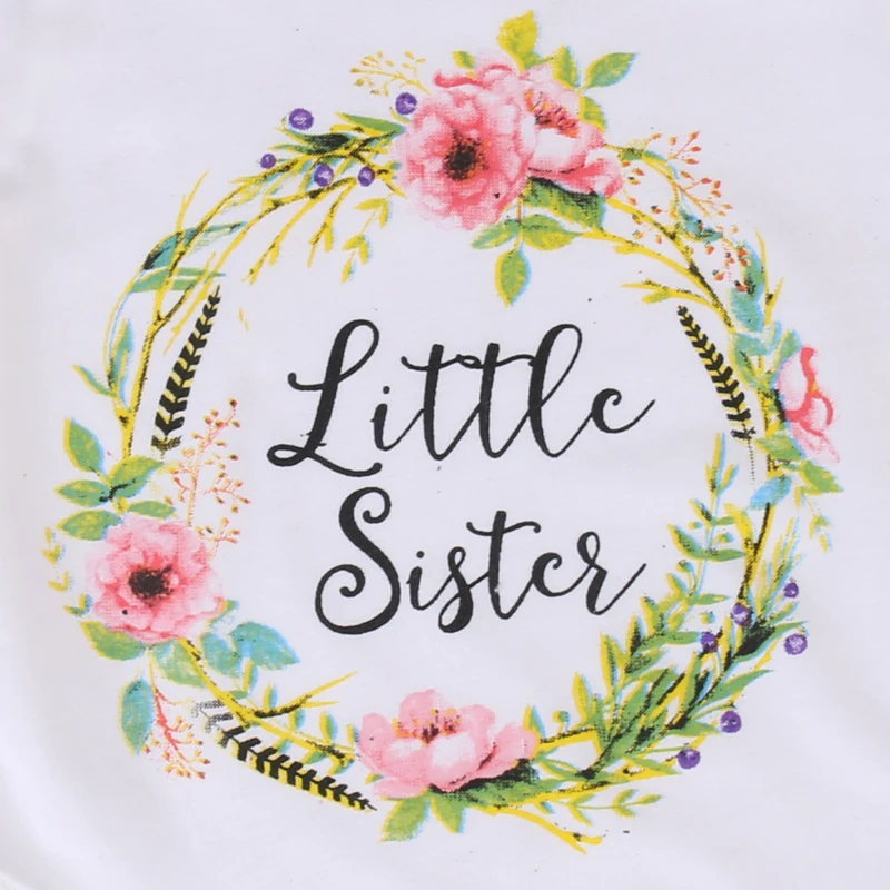 Одежда для маленьких сестер хлопковые топы с короткими рукавами футболка