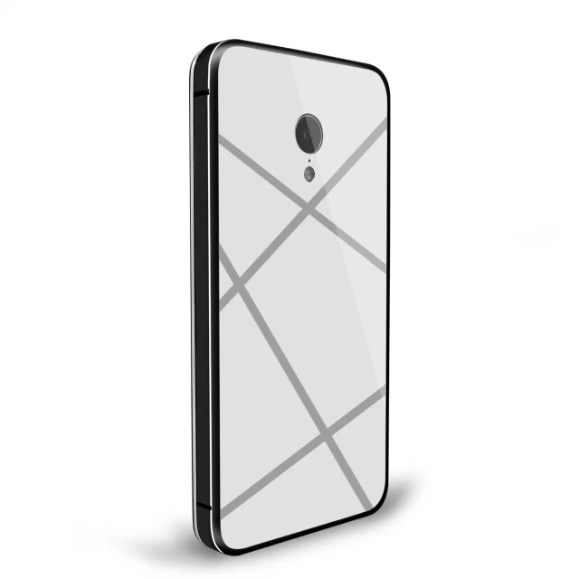 Роскошный блестящий гладкий зеркальный чехол из закаленного стекла черного