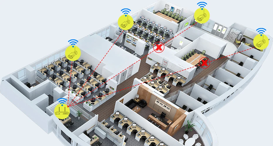 Расширитель диапазона Wi-Fi для беспроводной системы безопасности Techege