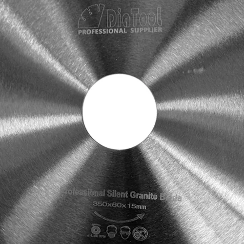 DIATOOL 1pc 14inch 370mm Professional Quality Diamond Silent Saw Blades Granite Sandwich Steel Core Wet Cutting Disc Bore 60MM |