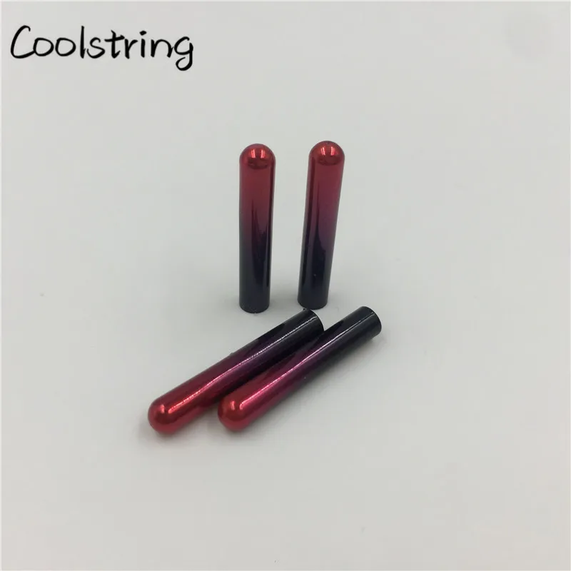 Coolstring, 4 шт./1 комплект, новинка 3,8x22 мм, градиентный бесшовный, с электрическим покрытием, окрашенные металлические наконечники, сменные шнурки с пулевидной головкой