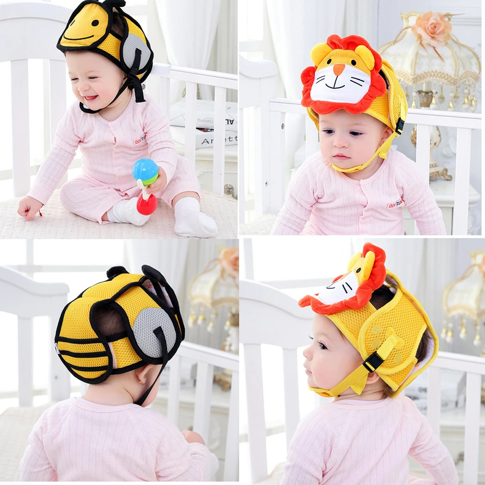 Baby Anti-fall Head Protection Cap Catoon Infrants Adjustable Safty Helmet Hat Toddler Children Learn to Walk Anti Crash | Детская