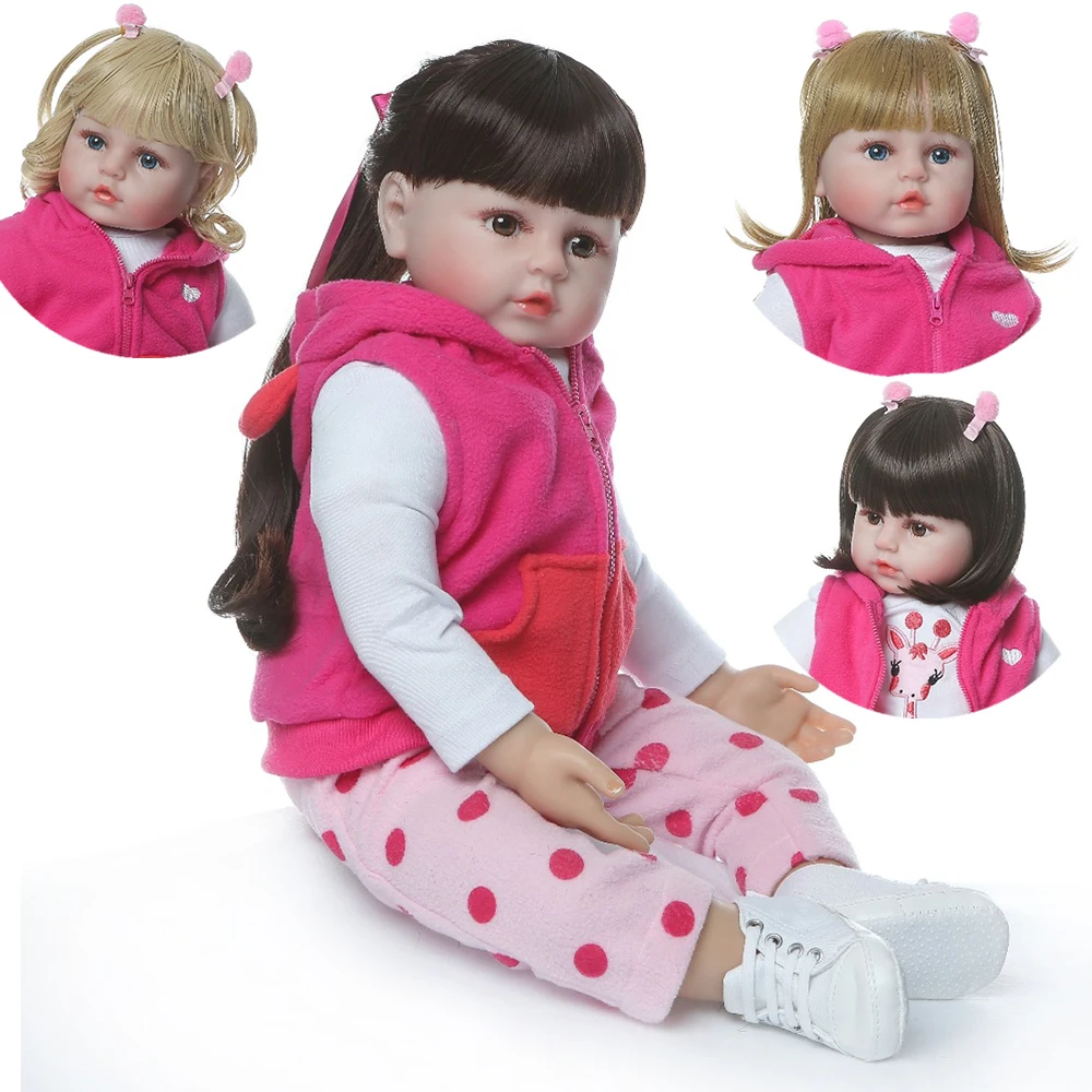 

NPK 48cm soft real touch silicone boneca bebes reborn bb reborn toddler baby dolls kids birthday Christmas gift popular