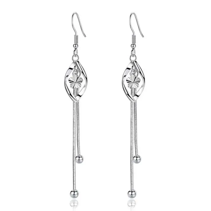 Серьги гвоздики женские из серебра 925 пробы с цветком сливы|stud earrings|stud earrings