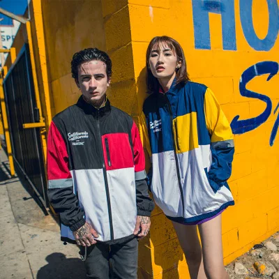 Ветровка мужская в стиле хип хоп винтажная куртка пэчворк уличная одежда для