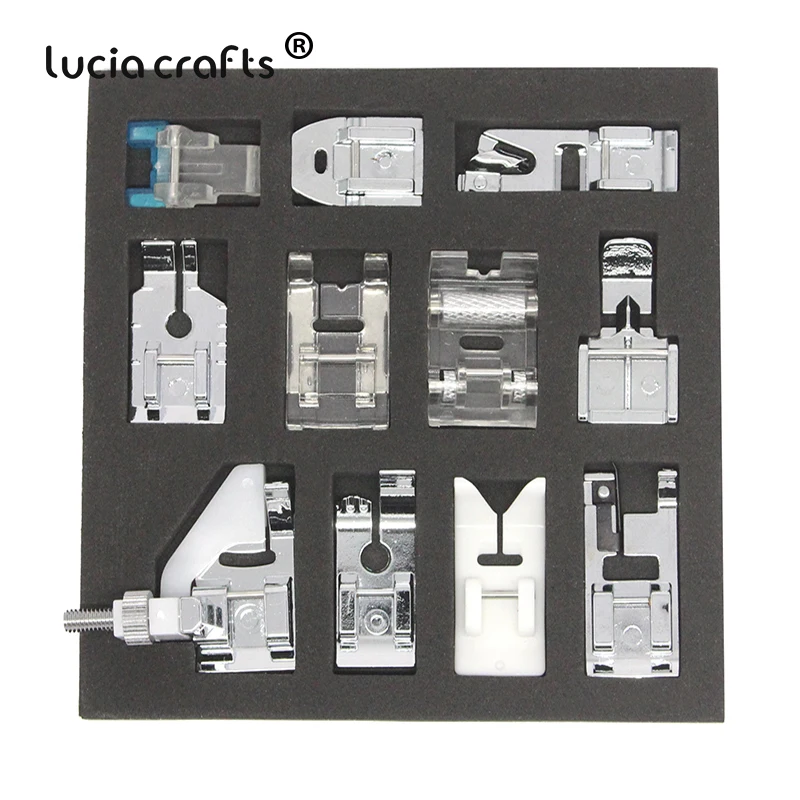 Lucia crafts 11 шт многофункциональная бытовая швейная машина прижимная лапка набор швейных машин запчасти аксессуары CJ0111
