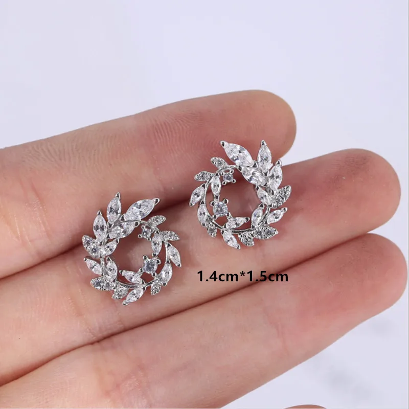 Женские серьги Роскошные Разноцветные из кубического циркония|Серьги-гвоздики| |