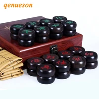 high grade ebonysafflower pear wooden chinese chess large pieces boutique box loading simulation leather chessboard games gifts