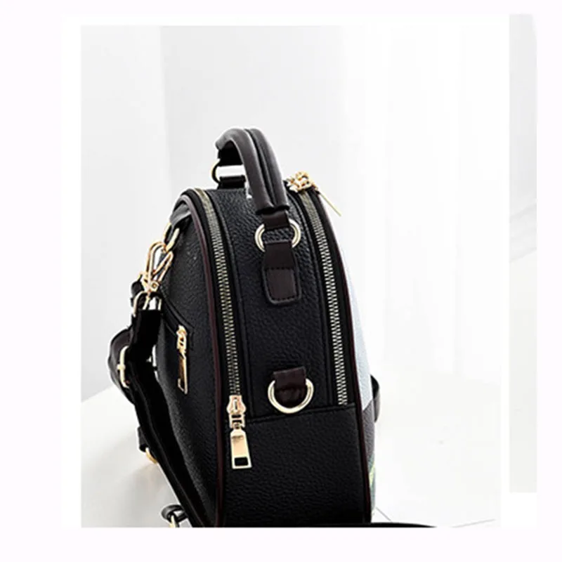 Черный художественный мультфильм эллиптический женский рюкзак идеального