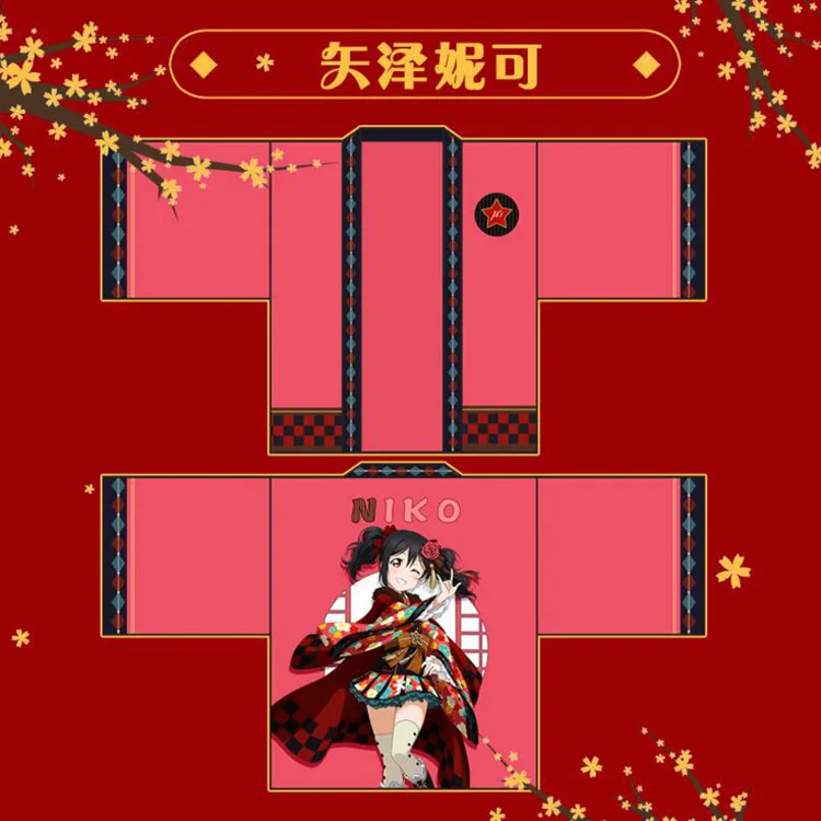 Японское повседневное кимоно юката LoveLive! Taisho Awaken напечатаны Haori Косплей Костюм Love Live Minami Kotori для мужчин и женщин плащ