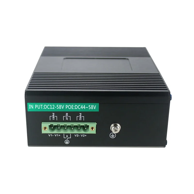 IP40 POE коммутатор 4 порта ethernet порт 2 SFP ПОРТ 1000 м промышленный волоконно-оптический