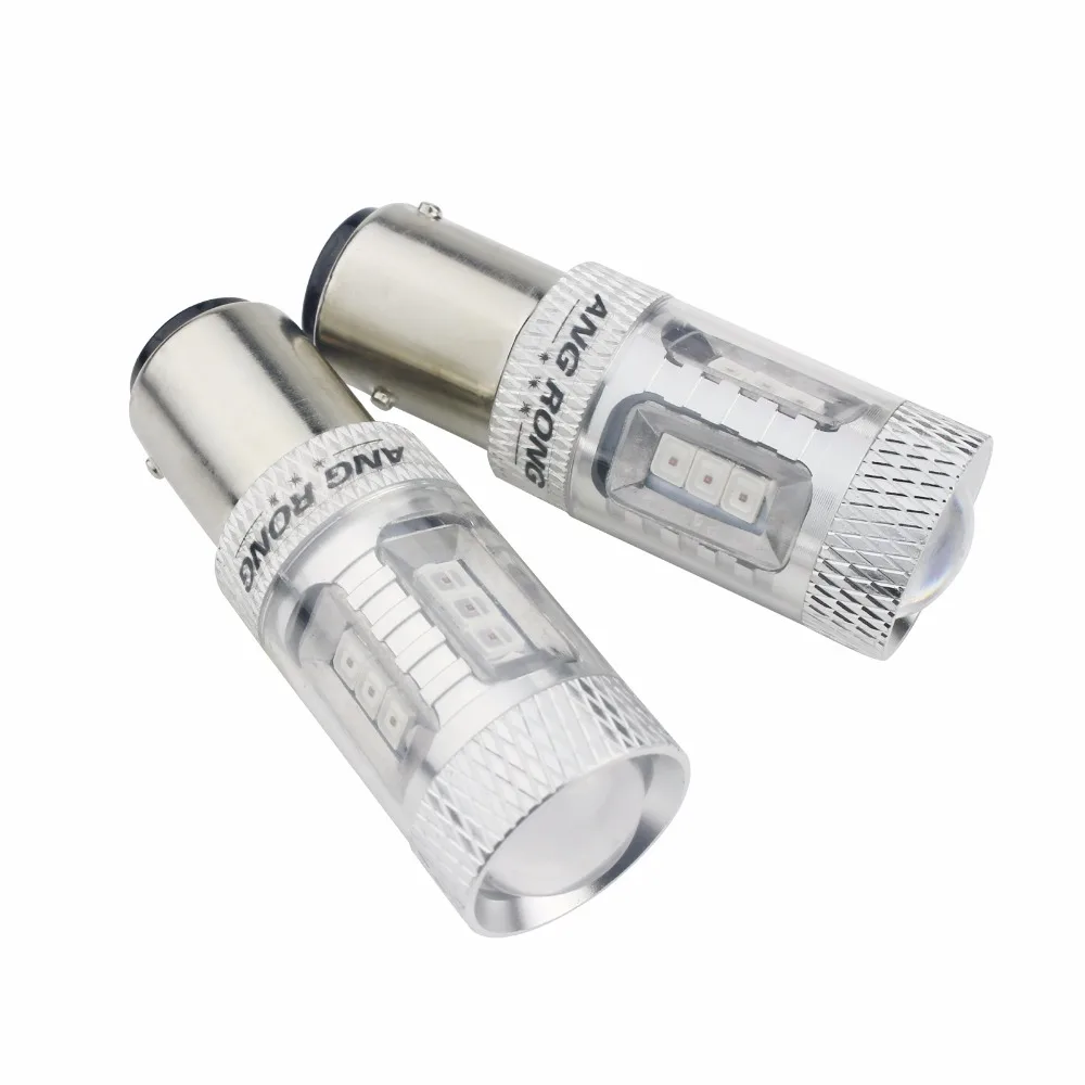 Светодиодный стоп-сигнал ANGRONG 2x566 P21/4W 1122 BAZ15d 15W красный (CA314) | Автомобили и