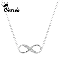 chereda gold silver plated tiny infinity pendant necklace lovely promise symbol charm for women best necklaces gift