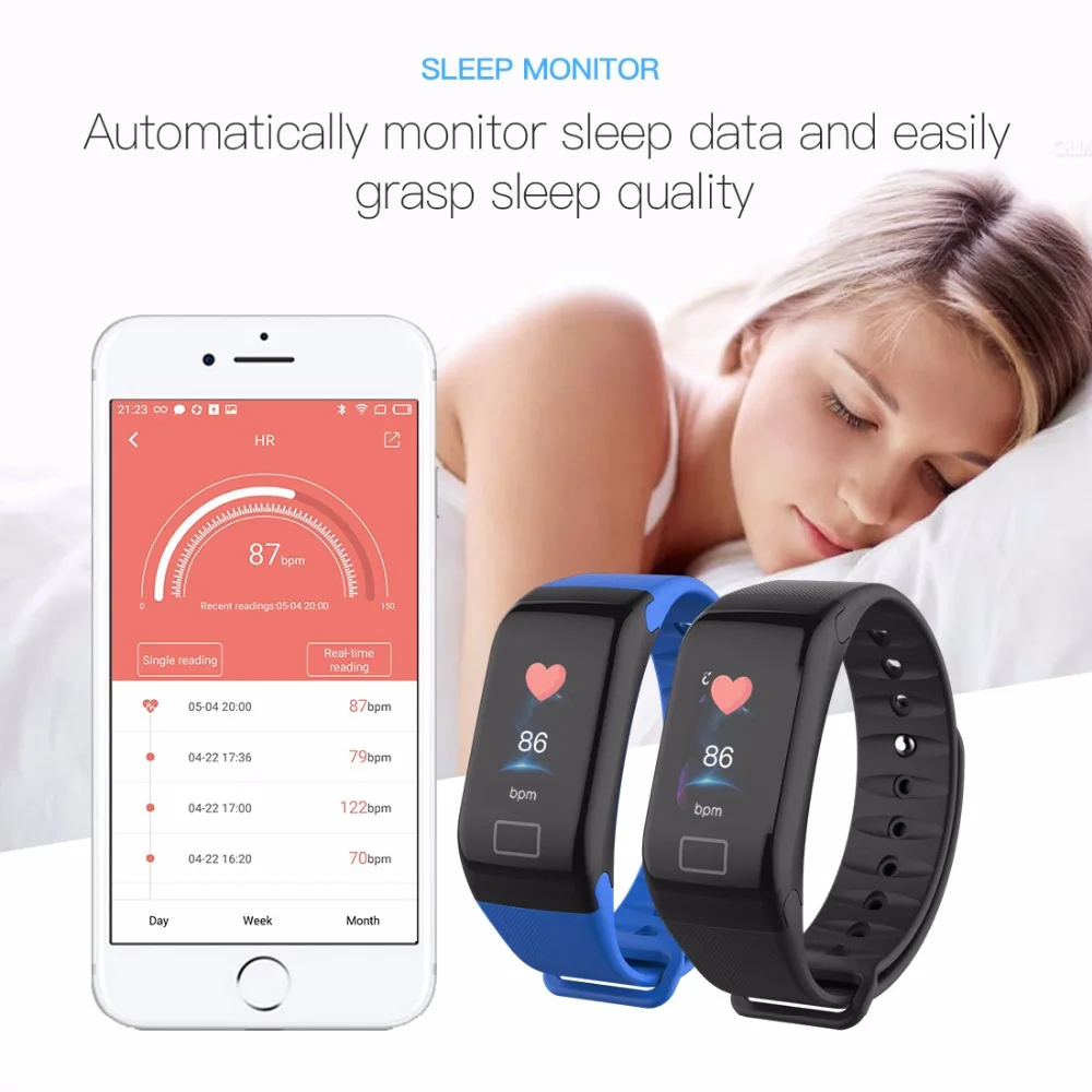 Color Screen Smart Watch Men Fitness Tracker Heart Rate Blood Pressure Monitor Sport Women Watches Smartwatch for Android iOS |