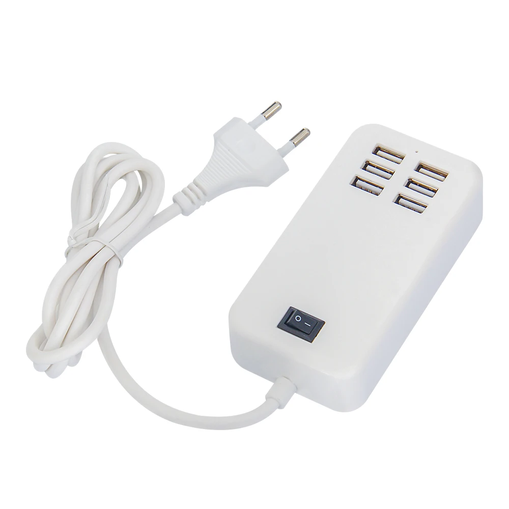 USB Power Strip Socket with 6USB Charging Office Travel Multi-function Easy To Carry US Plug | Мобильные телефоны и