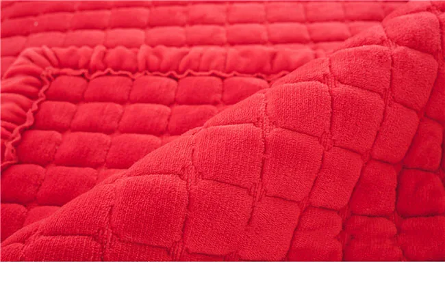 1PCS red Плюшевый стекающийся Современный твердый комбинированный комплект секционных чехлов для дивана, полотенце, твердый плед, чехлы для дивана, противоскользящие мягкие чехлы для дивана, 1 шт - Цвет: 1PCS red