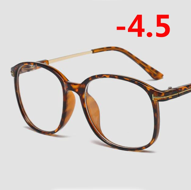 Myopia 450 0,5-1,0-1,5-6,0 анти-синий светильник очки Близорукость ретро прозрачная и черная оправа очки по рецепту для унисекс - Цвет оправы: Myopia 450