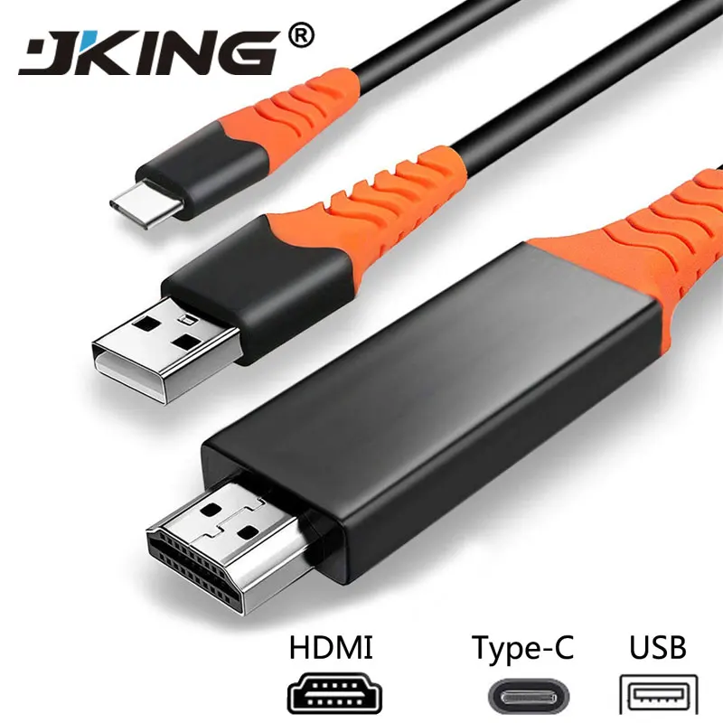Тип-c к hdmi с экраном телефон подключение ТВ дисплей тип-c 4K блоком питания для samsung