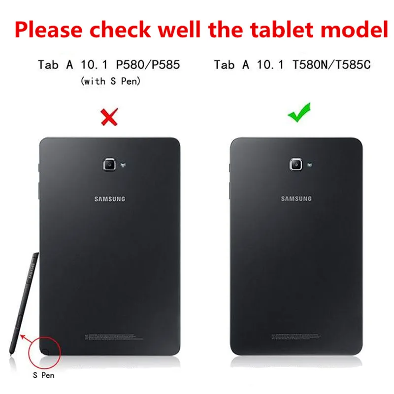 Кожаный чехол Wekays для samsung Tab A6 10,1 T580 с мультяшным единорогом для samsung Galaxy Tab A 6 10,1 T585 SM-T585 чехол s