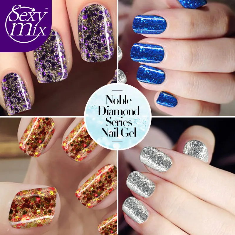Сексуальный микс 2017 хит продаж Топ блеск блестящий гель лак для ногтей Высокое