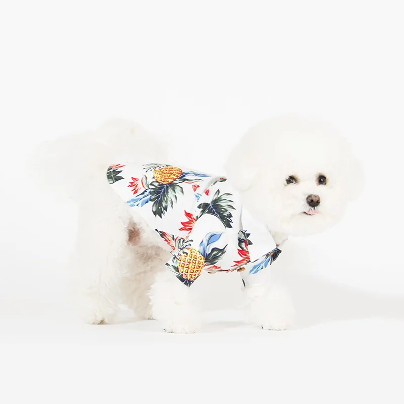Cotton Summer Hawaii Style French Bulldog Shirt Pet Dog Clothes for Small Dogs Pets Clothing Chihuahua Yorkshire Pug Costume |