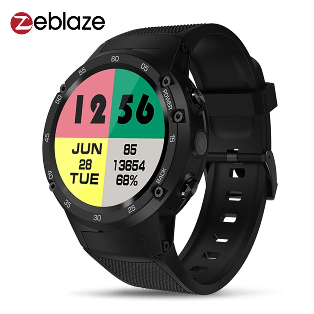 Смарт-часы Zeblaze THOR 4, 4G, 1,39 дюйма, Android 7,0, 1 ГБ ОЗУ, 16 Гб ПЗУ, gps, умные часы, 580 МП камера, мАч, беспроводные устройства