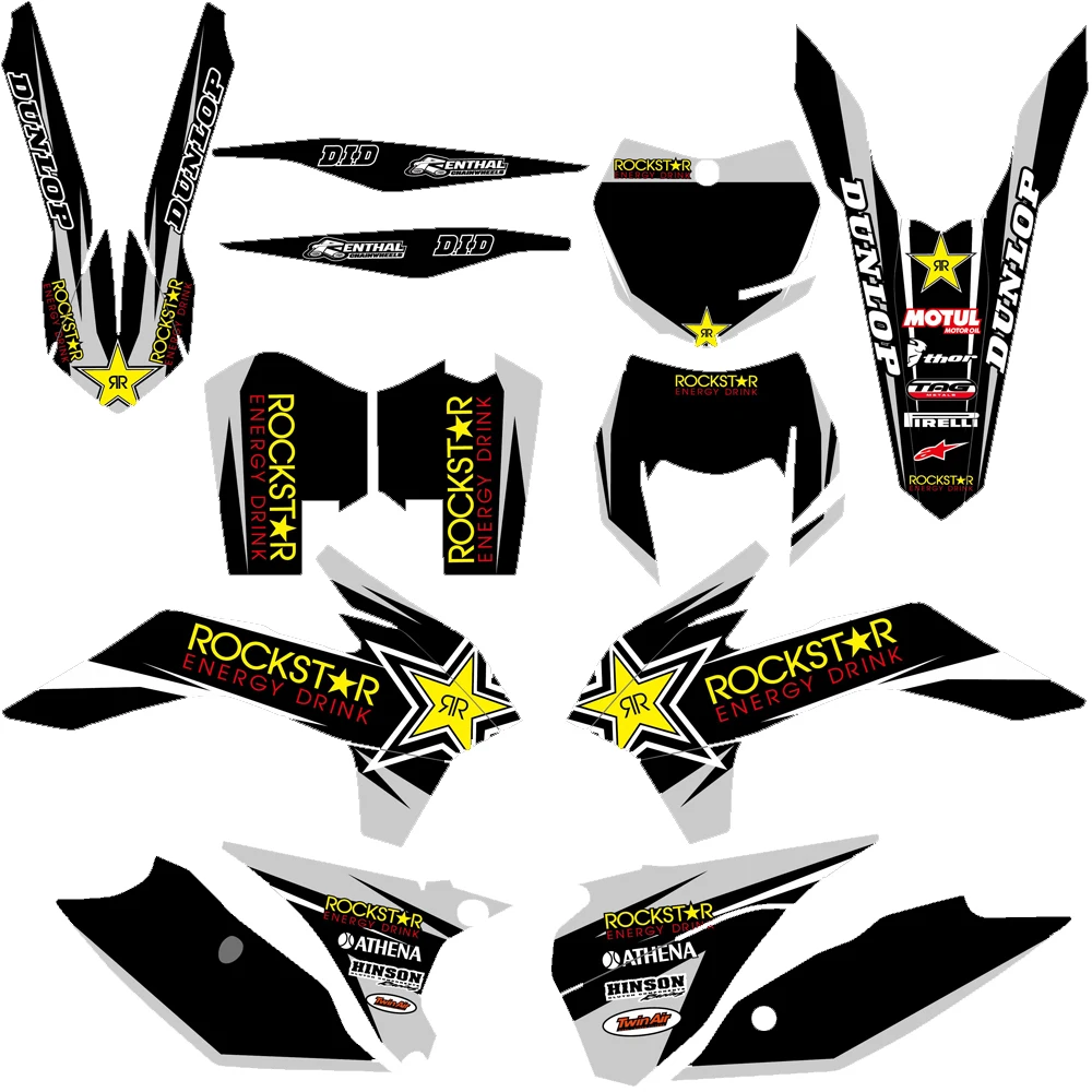 Графические наклейки подходящие для фона KTM 125 200 250 300 350 450 500 EXC EXCF XCW XCF XCFW 2014 2015 2016 г.