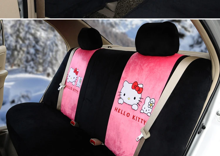 Женский модный универсальный чехол для сиденья с милым рисунком hello kitty для Volkswagen Sagitar POLO Yimai Bora Golf 7 и т. д