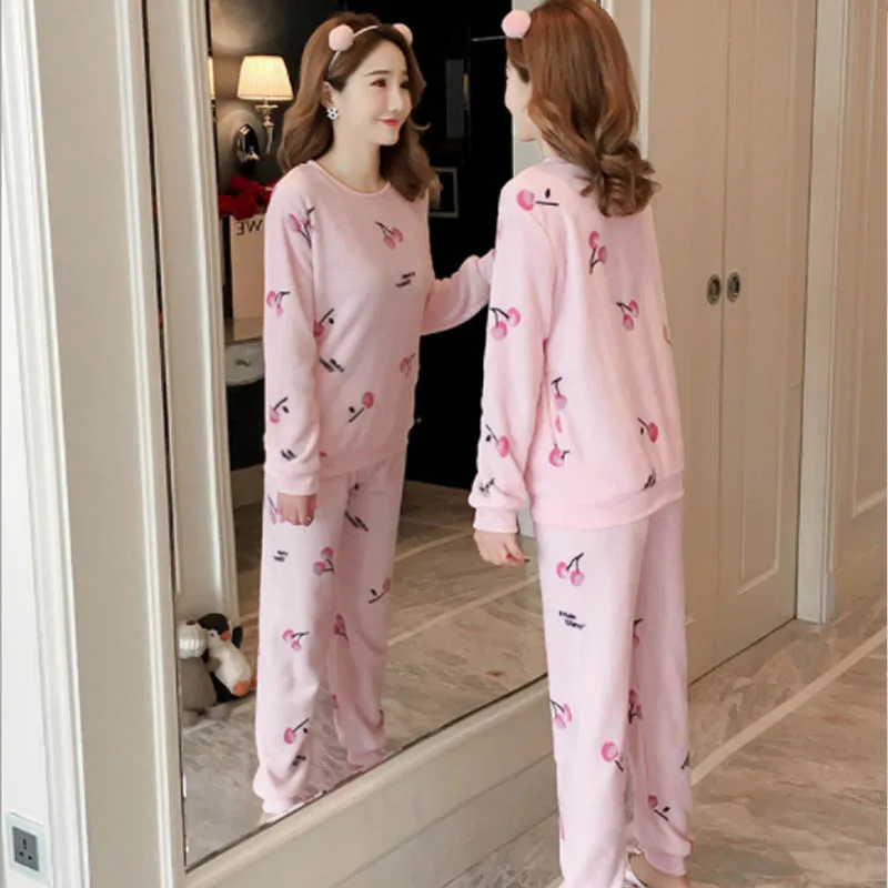MJ076A Korean Kigurumi Flannel Pizama Damska Pyjamas Women Pajamas Pijama Mujer Pigiama Donna Pyjama Femme Pyama Woman | Женская одежда