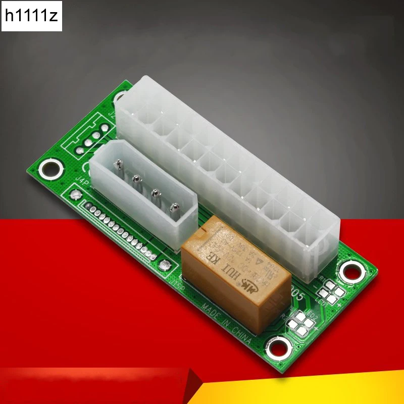 ATX 24Pin к 4Pin двойной psu адаптер питания синхронизация стартер удлинитель карта блок