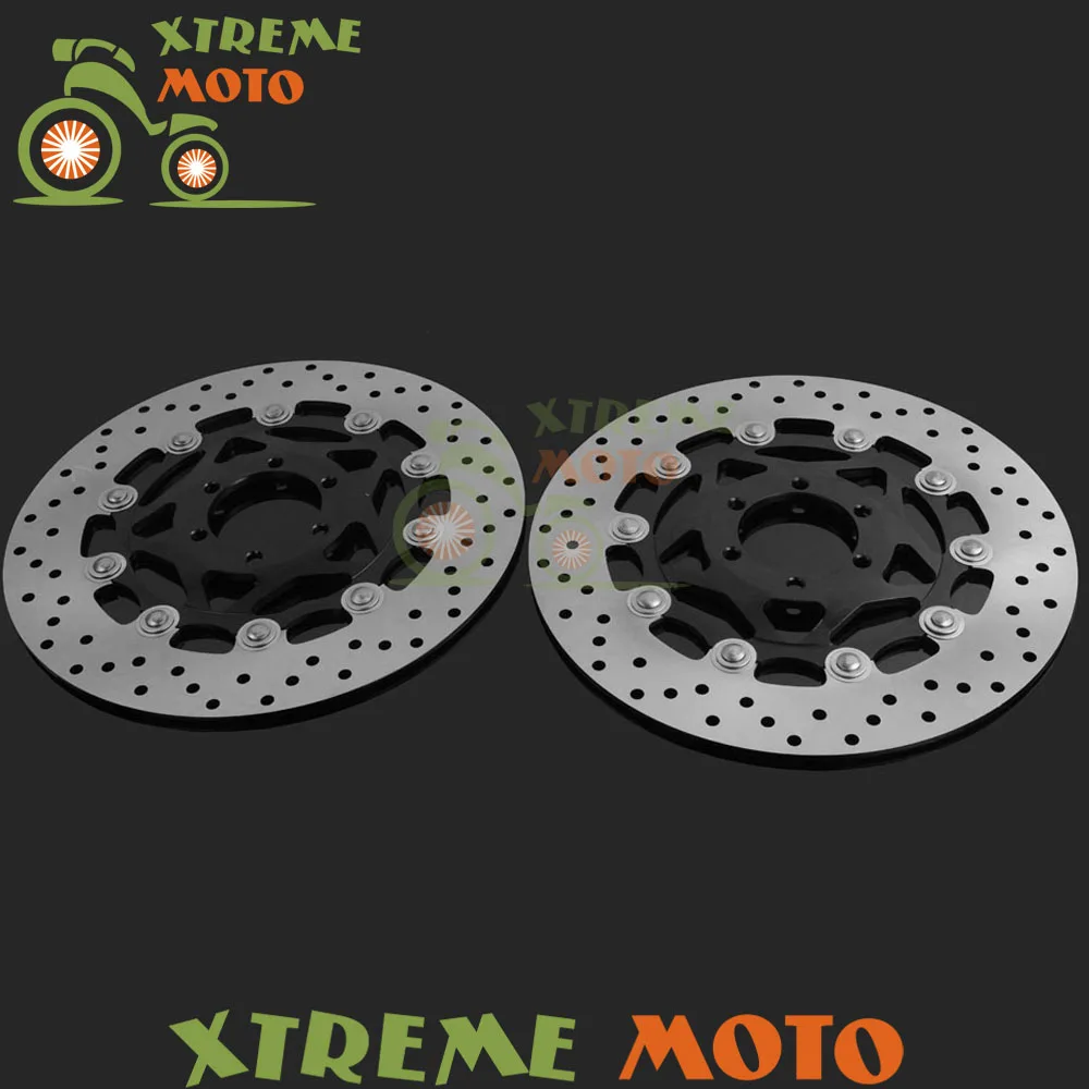 

1 Pair Black Motorcycle Front Floating Brake Disc Rotor For XJR400 FZR600 FZS600 FZ750 TDM850 TRX850 FJ1200 Dirt Bike Motocross