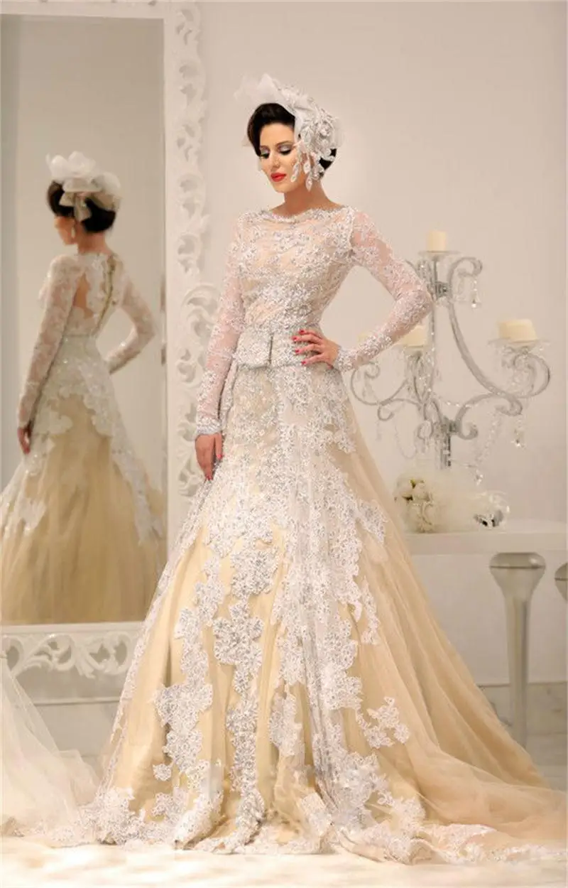 

2017 Luxious Full Length Wedding Dresses Handmade Appliques Crystals Beaded Bridal Ball Gowns for Women Big Day Vestido De Noiva