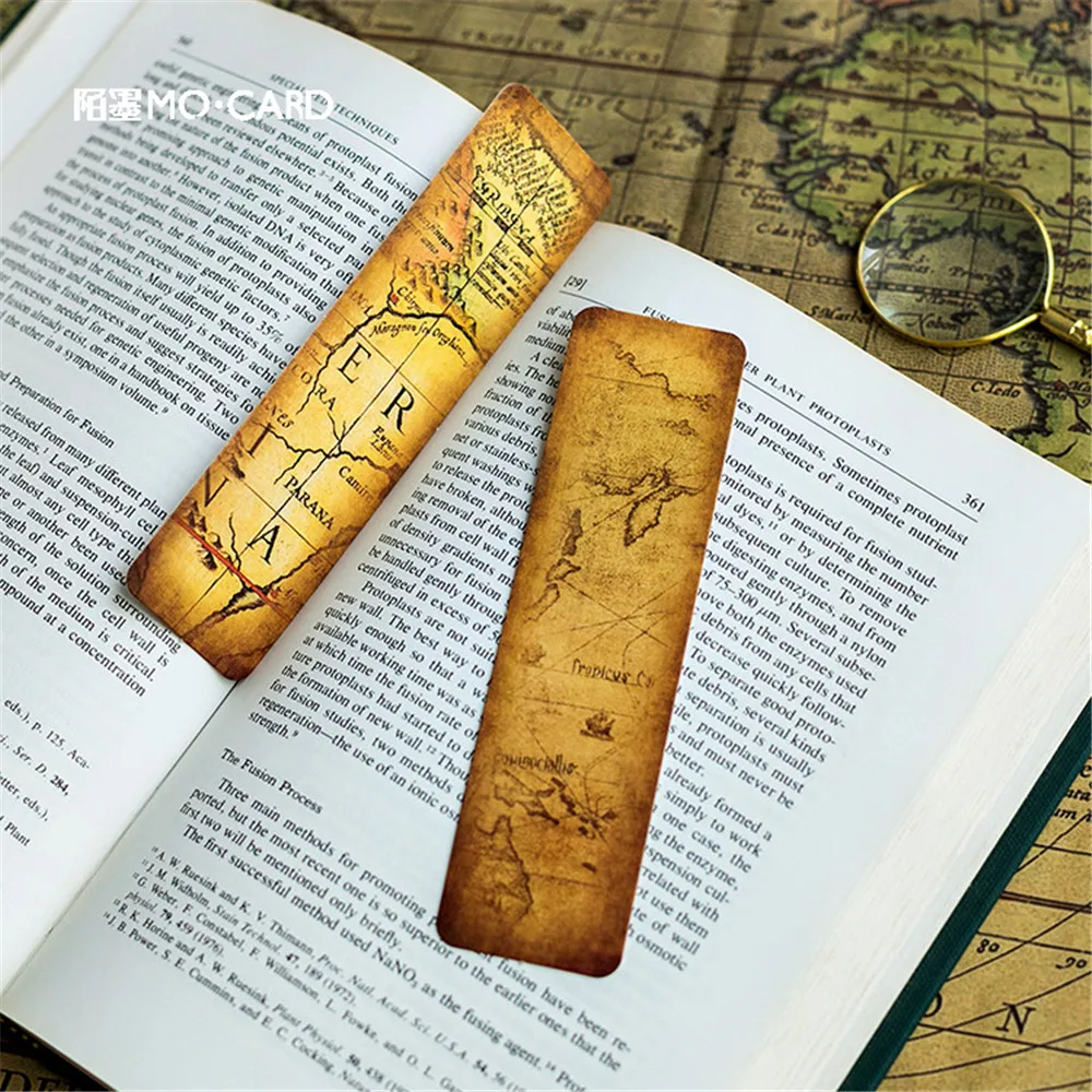 30 шт./лот Винтаж карта бумажная закладки для книги держатель многофункциональные закладки канцелярские принадлежности, школьные принадлежности