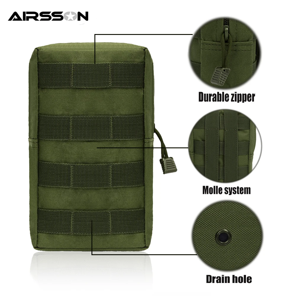 Airsson Airsoft Спортивная Военная 600D MOLLE сумка тактическая хозяйственная сумка жилет EDC гаджет охотничий поясной пакет уличное снаряжение