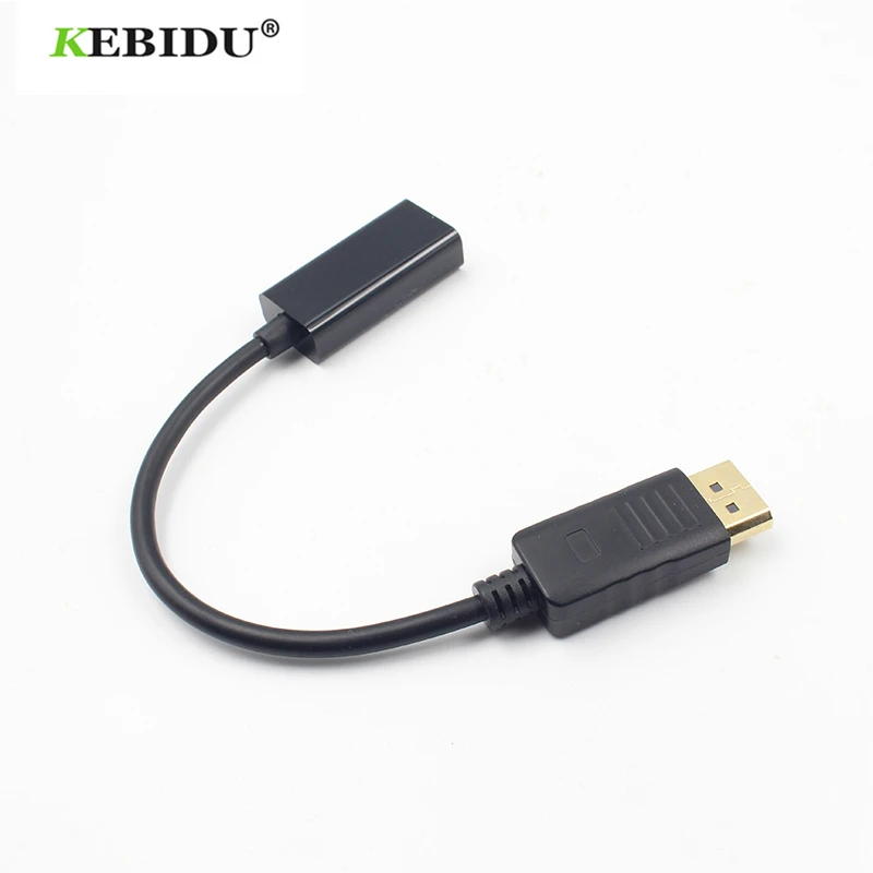 

kebidu DP to HDMI-compatible Adapter Display Port Male to Female Cable Adapter Converter Support 1080P for HDTV Projector