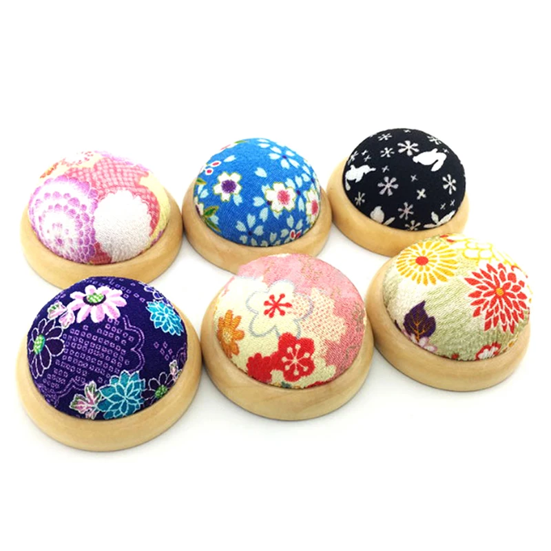1pcs Ball Shaped Random Color DIY Craft Needle Pin Cushion Holder Sewing Stitch Needlework Wood Bottom Cushions | Дом и сад