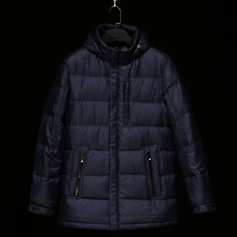 MALIDINU 2022 Men Fashion Duck Down Jacket Brand Thick Down Jacket Men Winter Coat Jackets Hooded Zipper Rib Cuff Free Shipping