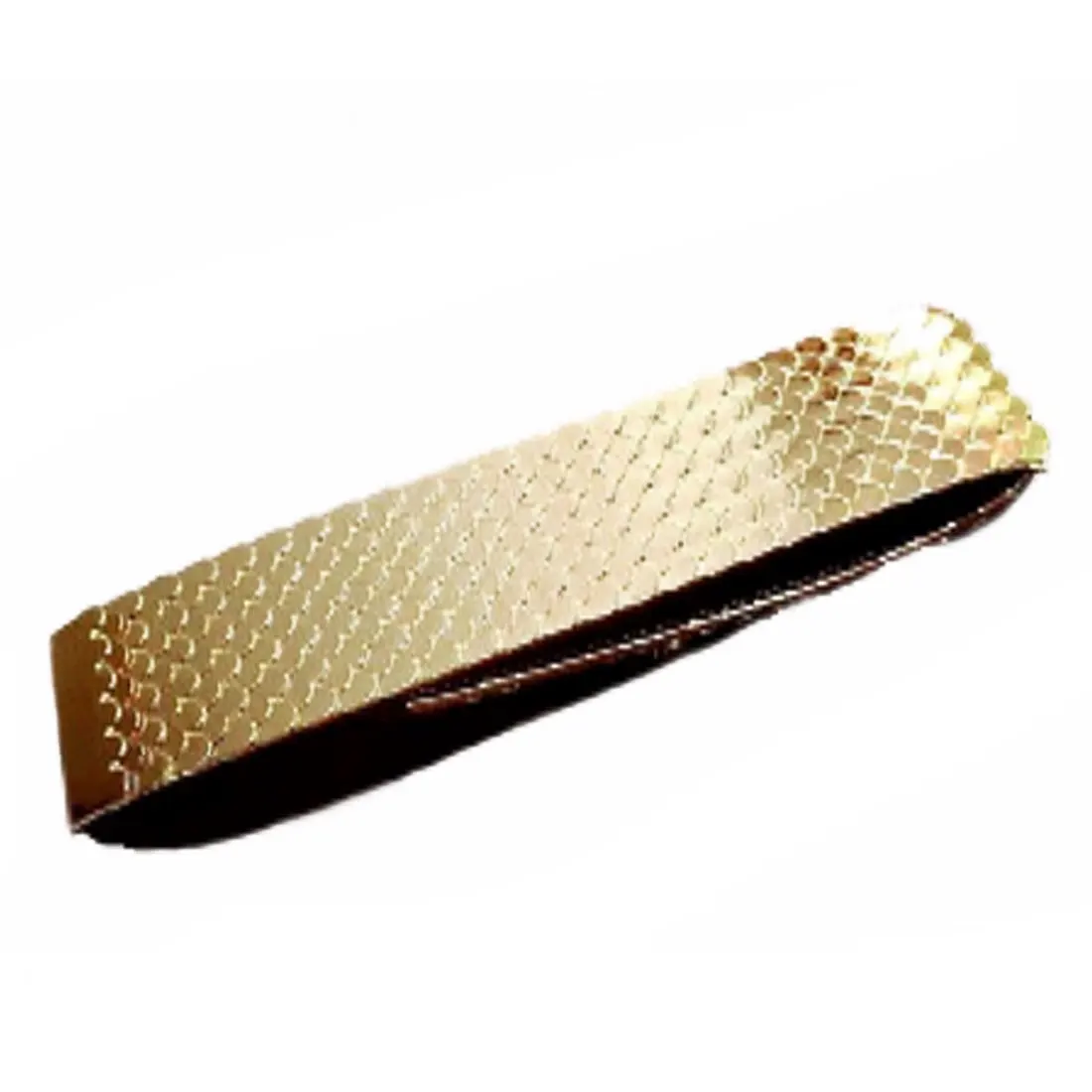 Gold 4.5cm Wide Fish Skin Belts Women Belt Gold Silver Metal For Women Fashion Elastic Belt Apparel Accessories belts for dresses - Цвет: Gold