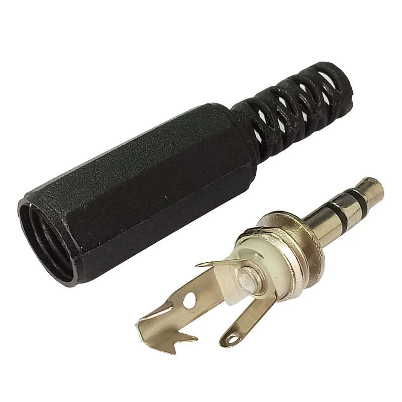 8 шт. штекеры для наушников 3 5 мм с черным пластиковым корпусом|plug connector|plug 3.5plug