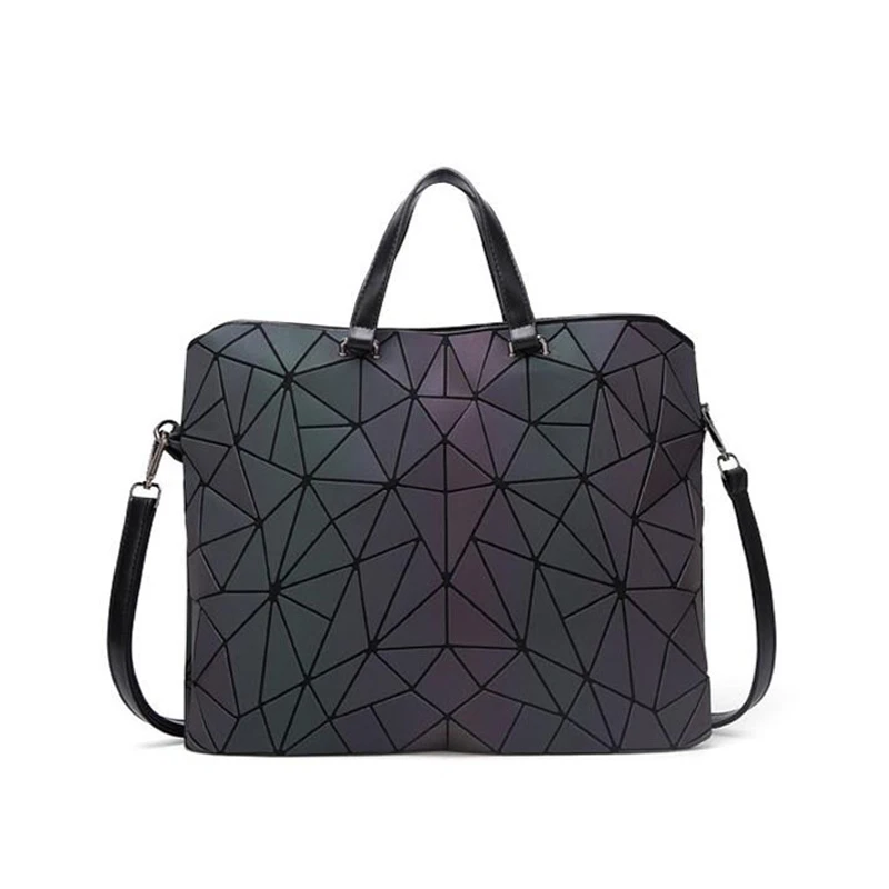 

2022 New Women Luminous sac Hand Bag Clutch Diamond Tote Geometry Quilted Shoulder Bags Saser Plain Folding Handbags bolso