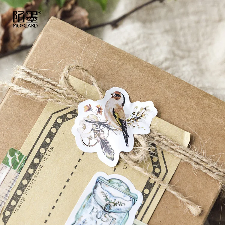 (46 шт./кор.) набор винтажных наклеек декоративные канцелярские наклейки
