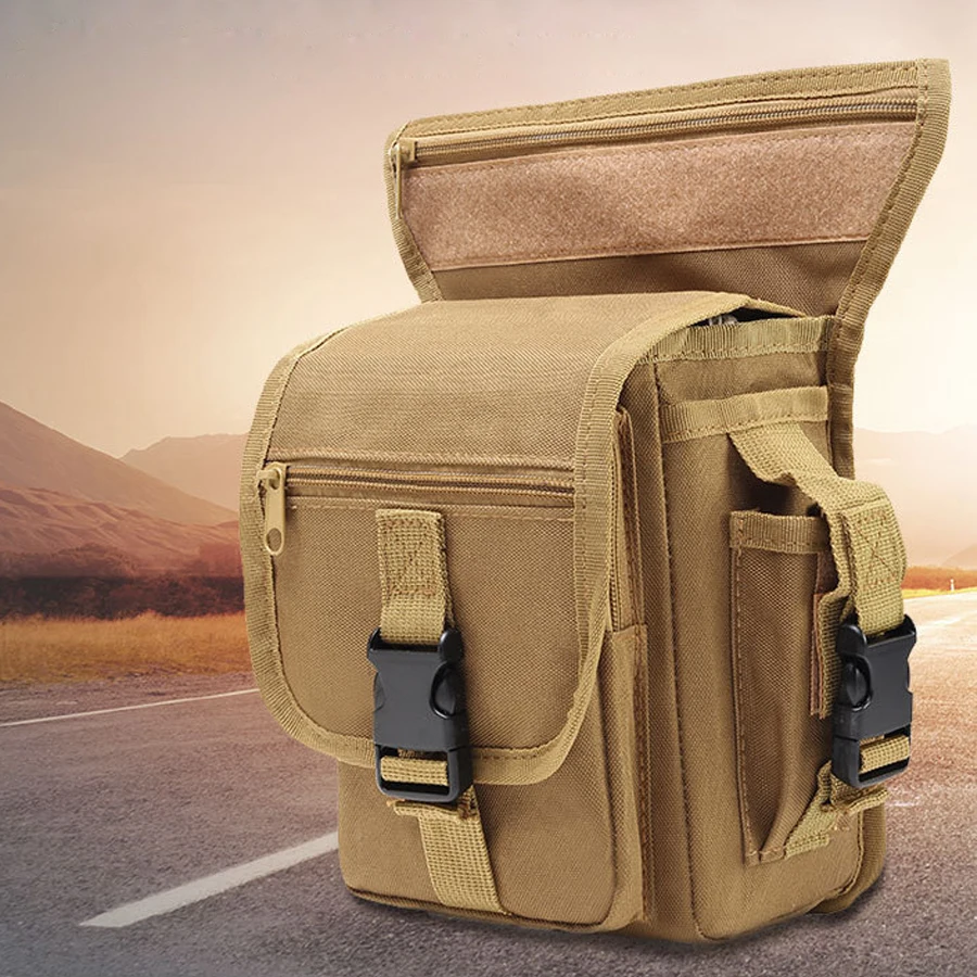 Многофункциональная тактическая охотничья сумка холщовая камуфляжная для ног