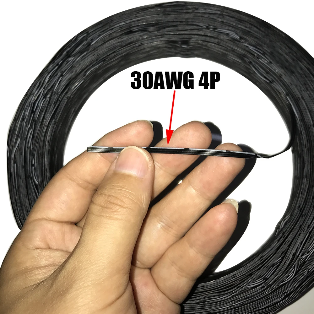 200 метров/рулон провод для сигнала 30AWG 2P 3P 4P 5P 6P высокотемпературный силиконовый
