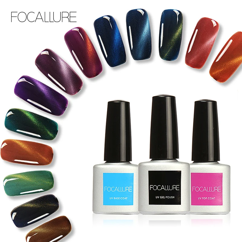 FOCALLURE Высокое качество 3D кошачьи глаза УФ Гель лак Soak Off лампа для геля ногтей
