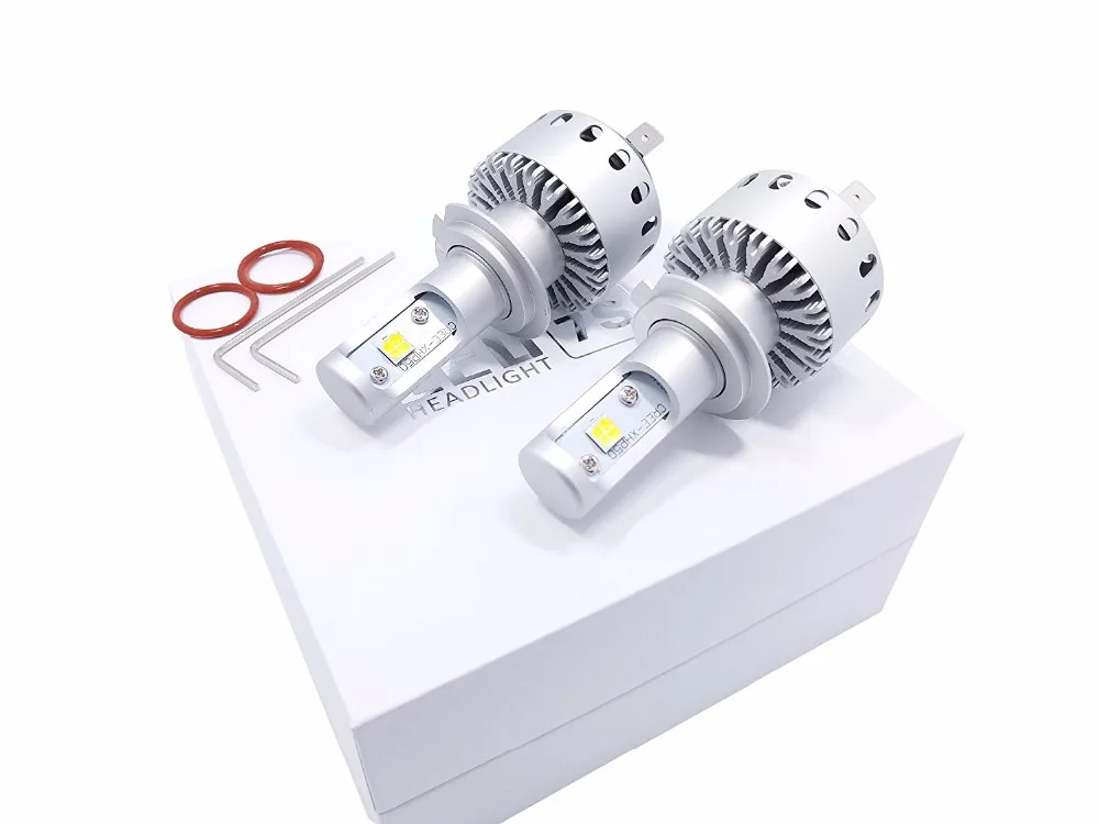 Пара H7 светодиодные лампы для передних фар Conversion Kit 12000LM 6500K светодиодная лампа Audi