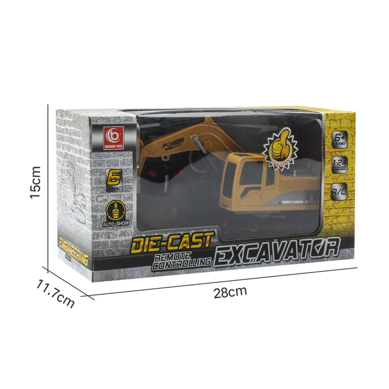 

Mofun 1026 40Mhz 1/24 6CH RC Excavator Car Vehicle Models Toy Engineer Truck & Alloy Parts Light Music RC Car Kid Toys Gifts