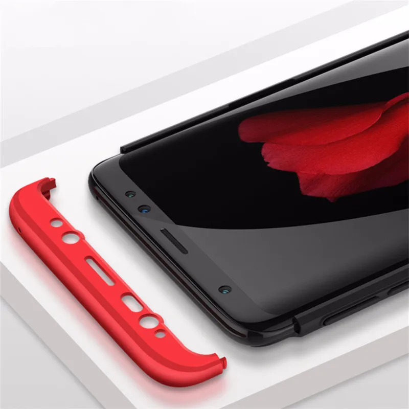 Full Cover Phone Case For Samsung S9 3 In 1 Splicable Cellphone Cases S9plus PC Hard Back |