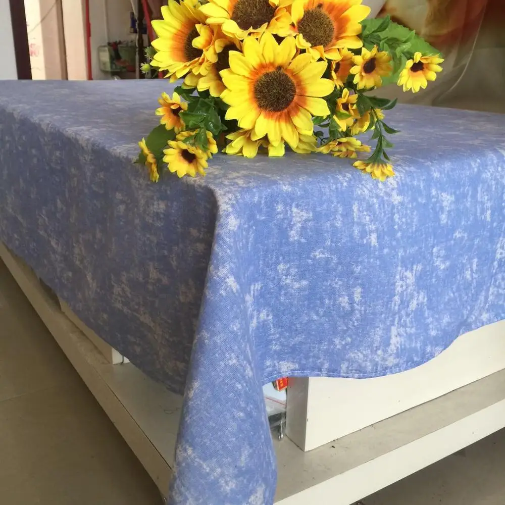 

Thickened Linen Cotton Tablecloth Cloud Solid Color Pattern Cover Washable Coffee Dinner Table Cloth for Wedding Banquet