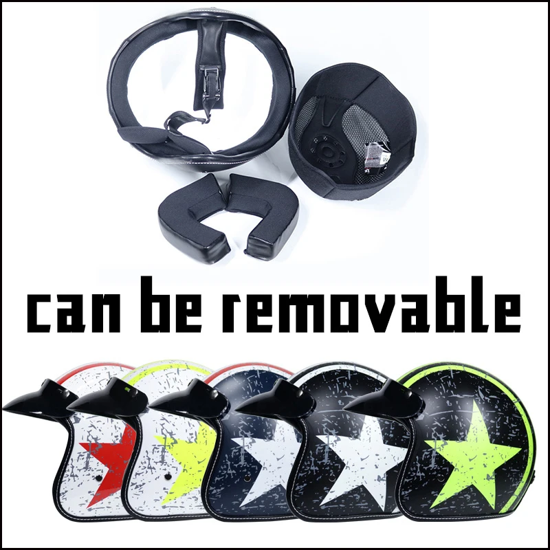 Винтажный мотоциклетный шлем с открытым лицом в стиле ретро 3/4|winter motorcycle