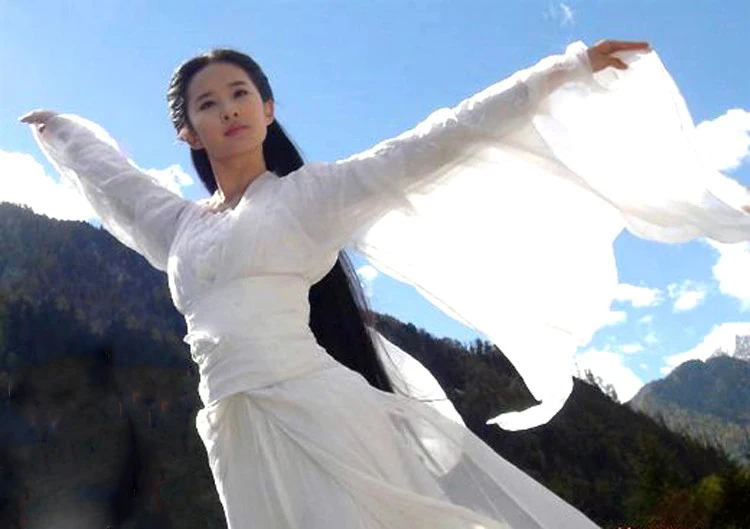Liuyifei Театральный Костюм 3 вида конструкций белый дракон Фея костюм для ТВ Играть Condor герои Xiao LongNv белая фея косплей Hanfu